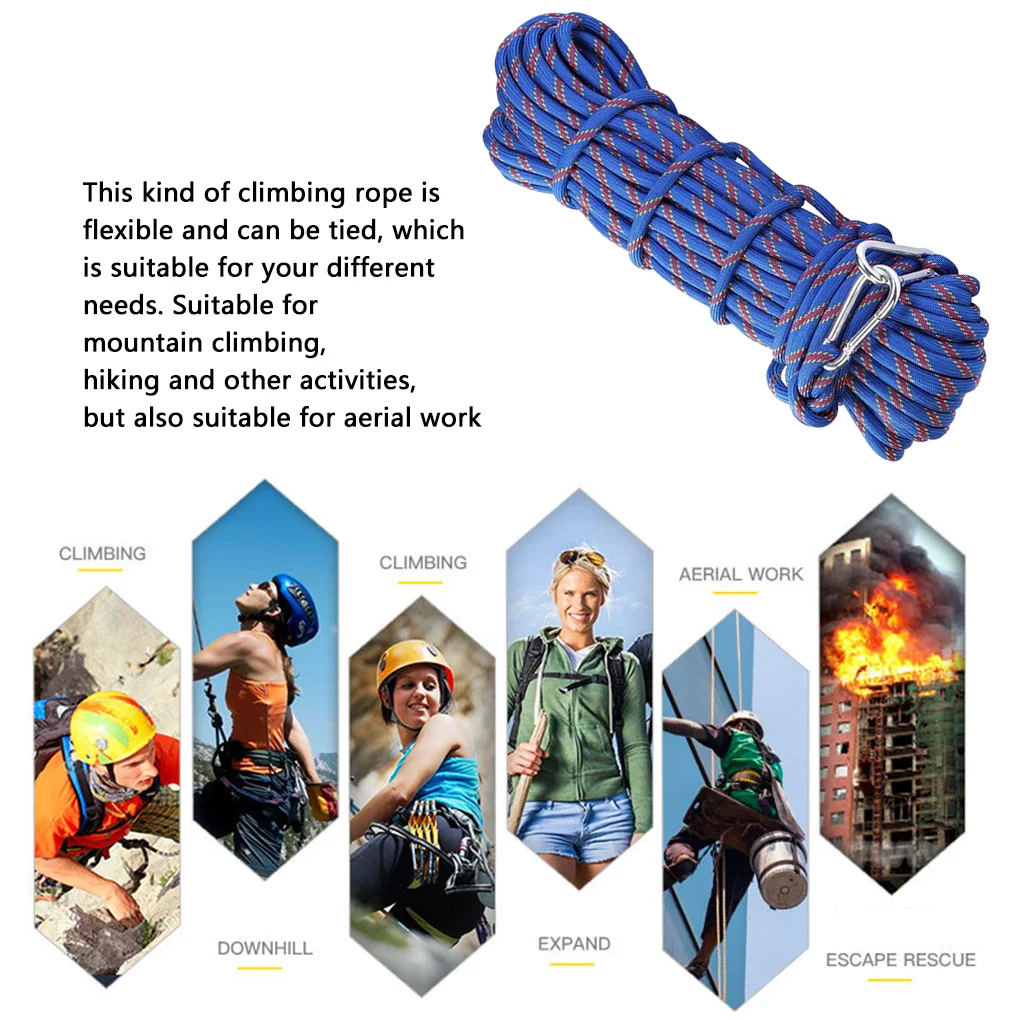 Спасательная веревка страховочный трос для альпинизма кемпинга одежды