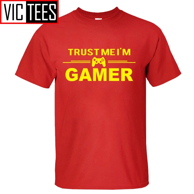 Мужская футболка с забавным принтом TRUST ME I'M A GAMER для PS4 и XBOX компьютерного гика