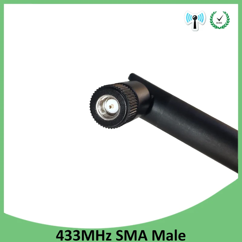 GRANDWISDOM 20pcs 433mhz antenna 5dbi sma male lora antene pbx iot module lorawan signal receiver antena high gain | Мобильные