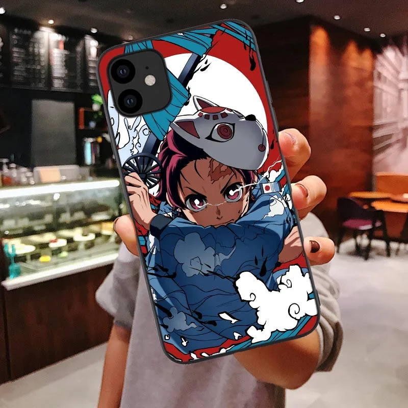 

Demon Slayer Kimetsu no Yaiba Soft Phone Case For iPhones 11 Pro Max XR SE XS Max X 6s 7 8 Plus Japan Anime silicone Cover Couqe