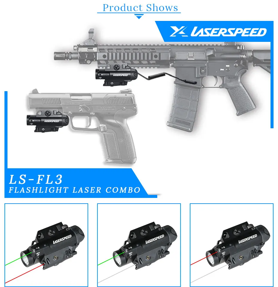 Laserspeed алюминиевый Компактный ИК и зеленый лазерный прицел с двойным лучом с оружие светильник Тактический комбо