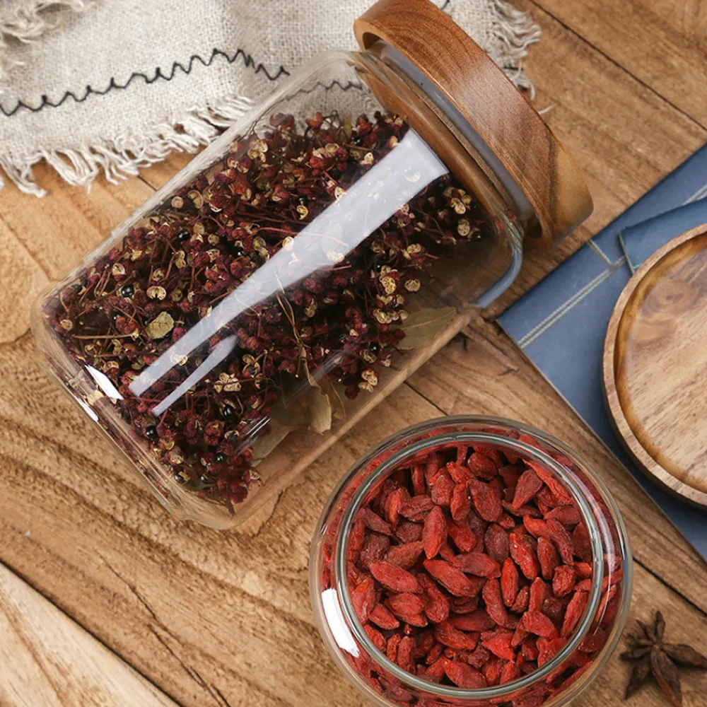 Герметичные стеклянные бутылки для хранения с крышкой специй контейнер