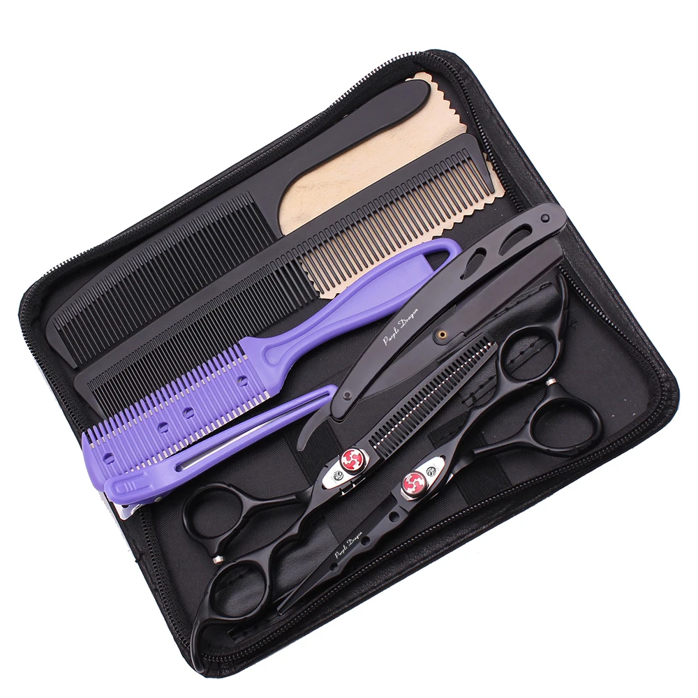 Профессиональные Парикмахерские ножницы 6 дюймов черные японские 440c