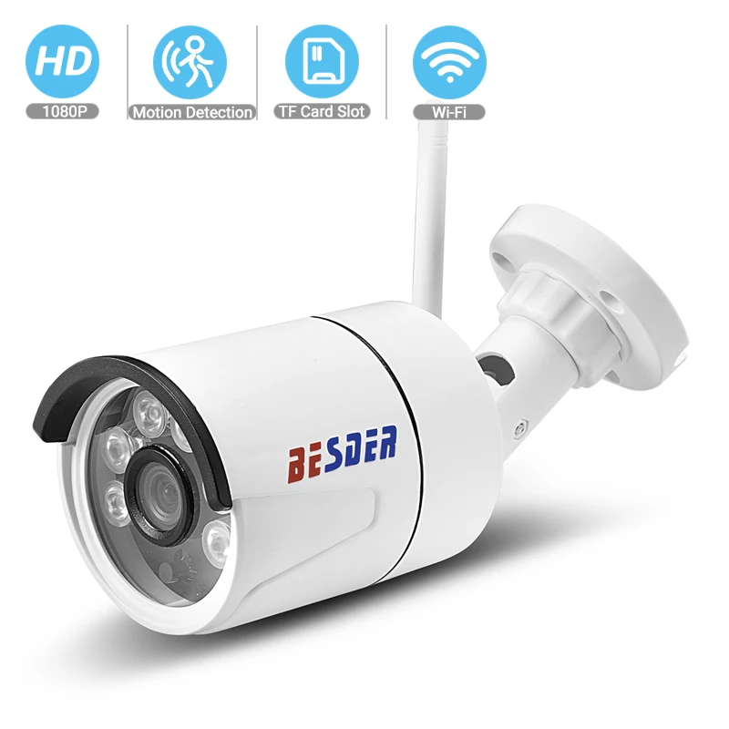 BESDER Fulll HD 1080P 960P 720P IP WIFI камера IR 20M ночное видение 1.0MP 2MP Bullet Security CCTV беспроводная P2P