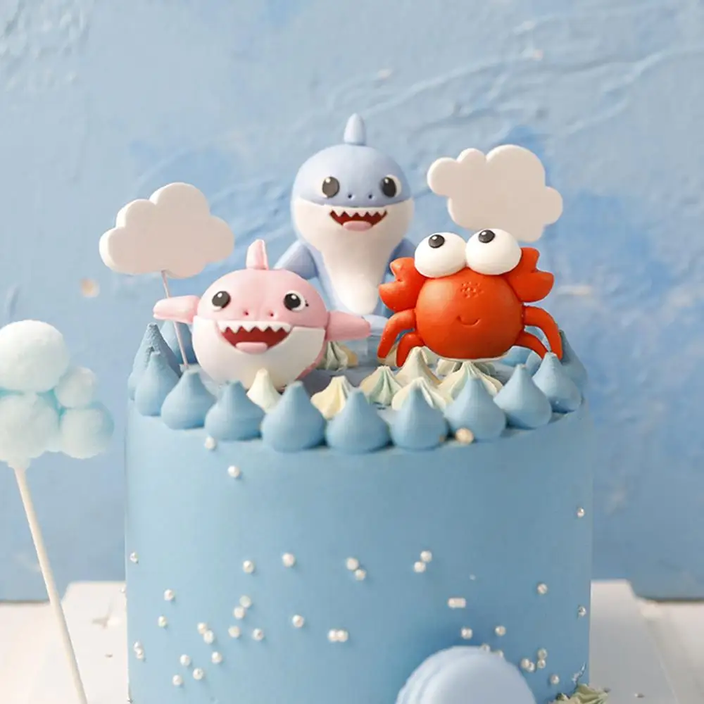 

Cartoon Sea Animal Crab Cake Topper Birthday Cake Decor Mermaid Party Decor Mermaid Supplies Under the Sea Baby Showr Cake Decor