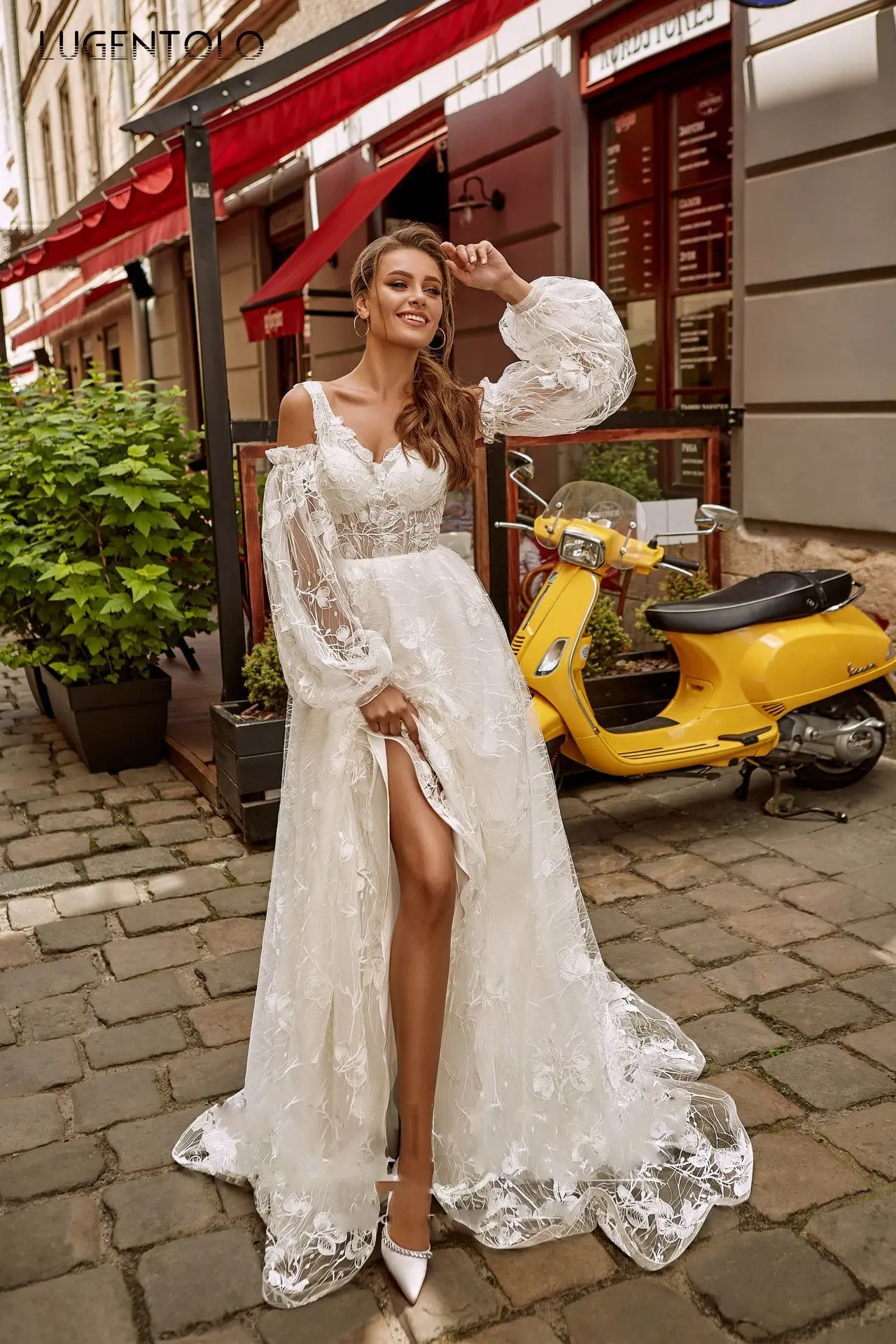 

Party Sexy Dress Women Sleeveless Backless Lace Dresses Ladies White Slim Big Swing Long Sleeve Dinner Dress Lugentolo