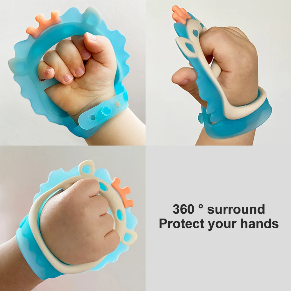 

3pcs Dental Care Cute Chew Toy Adjustable Wristband Molar Soft Silicone Baby Teether For Infants Safe Soothing Bite Resistant