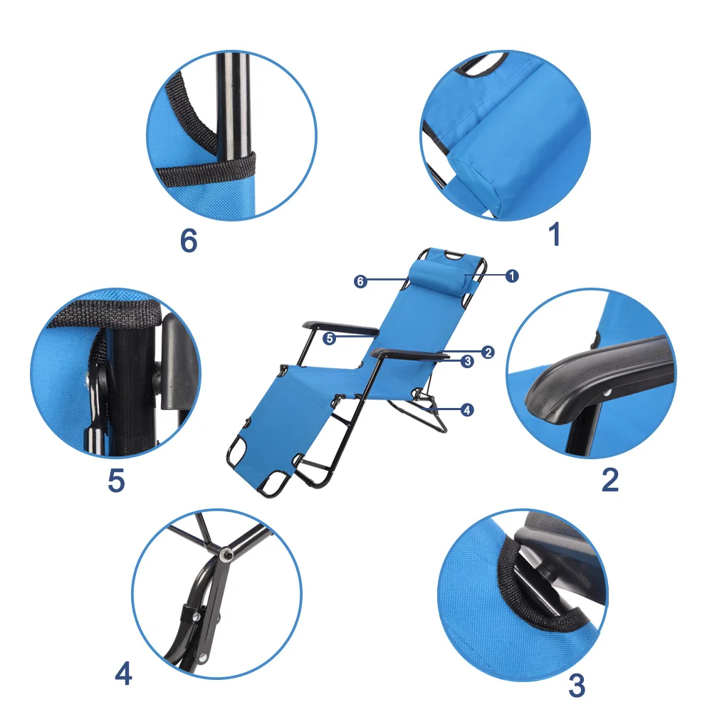

Portable Dual Purposes Extendable Folding Reclining Chair Comfortable Relax Rocking Chair Lounge Chair Chair Nap Recliner