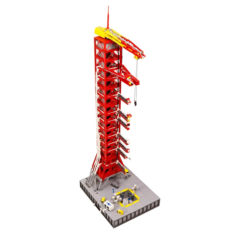 BuildMoc 3073 шт. космическая Серия Apollo Saturn V Launch пусковая пушистая башня для 21309