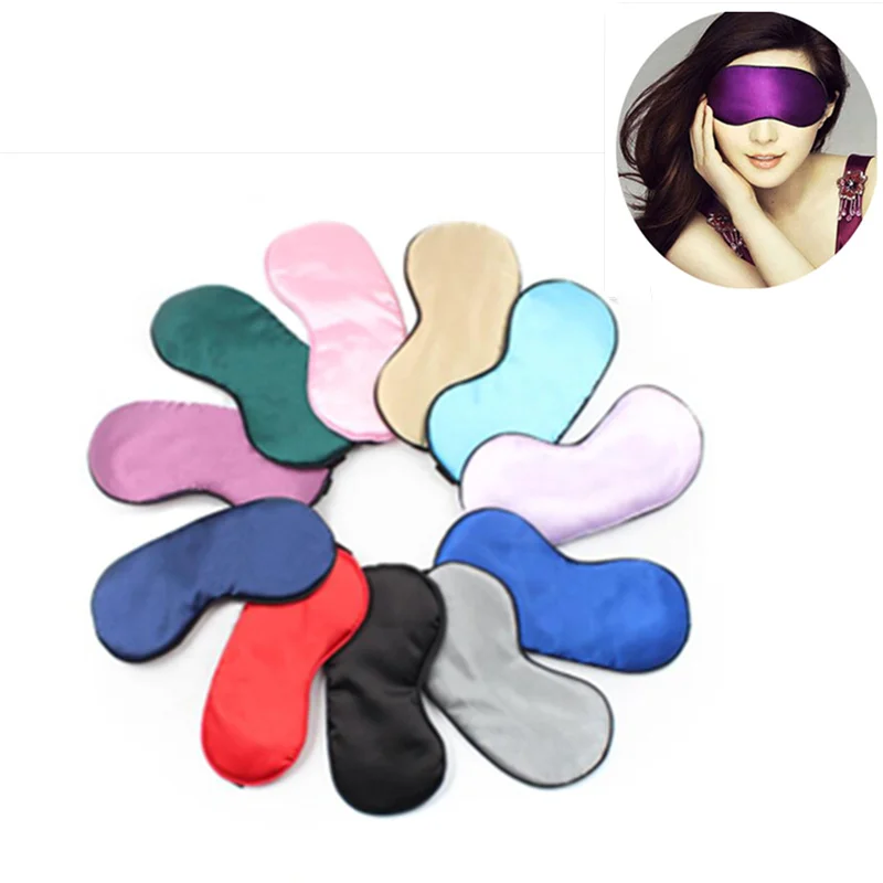 1 шт. шелковая маска для глаз сна мягкий оттенок накладки на глаза женщин и мужчин