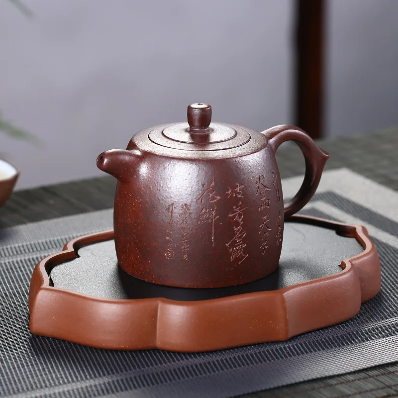 

Yixing Purple Clay Pot, Zisha, Tea Set, Drinking Set, Handmade, Purple Clay Han Duo Pot,Drinkware,Teaware.Suit Green Tea