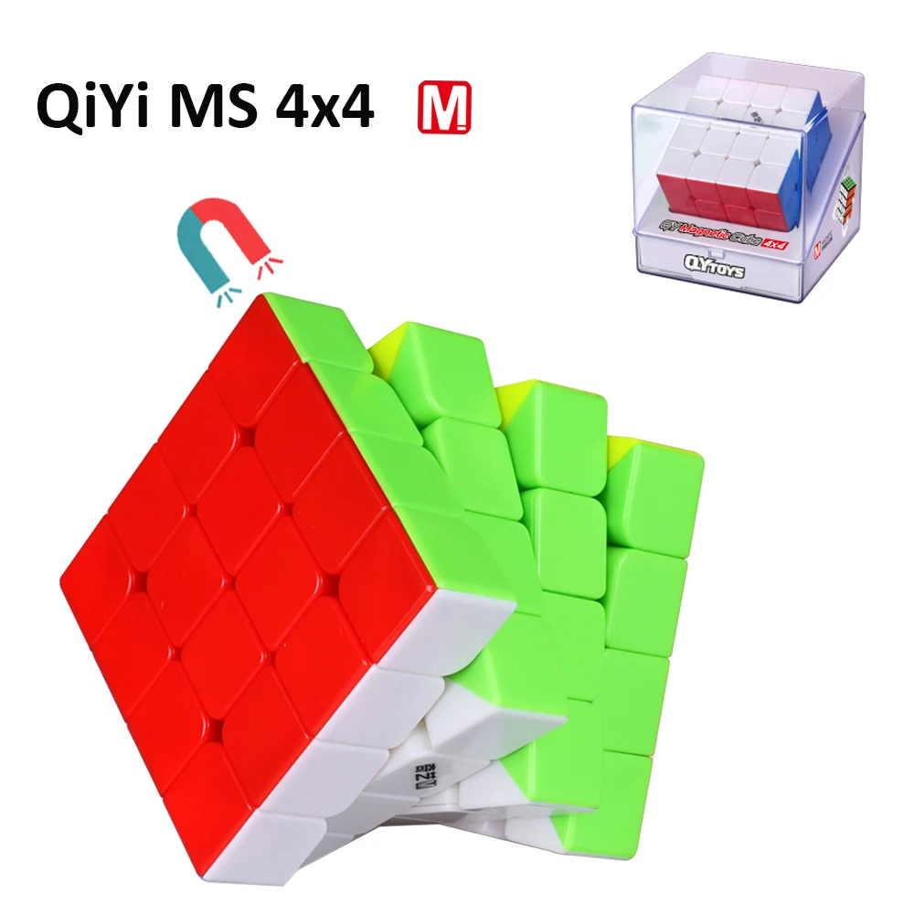 QiYi MS 4x4x4 Магнитный куб MoFangGe 4x4 Valk4 Скорость комплекты пряди WuQue Стикеры s волшебный
