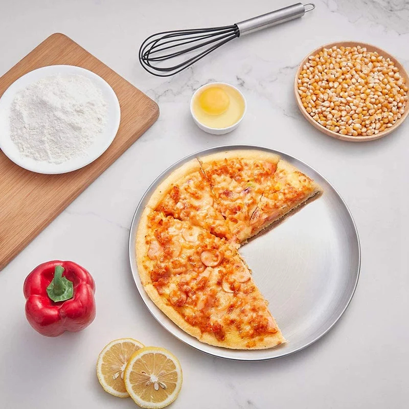 Нержавеющая сталь сковорода для пиццы из гироборд с колесами 8 дюймов набор 6