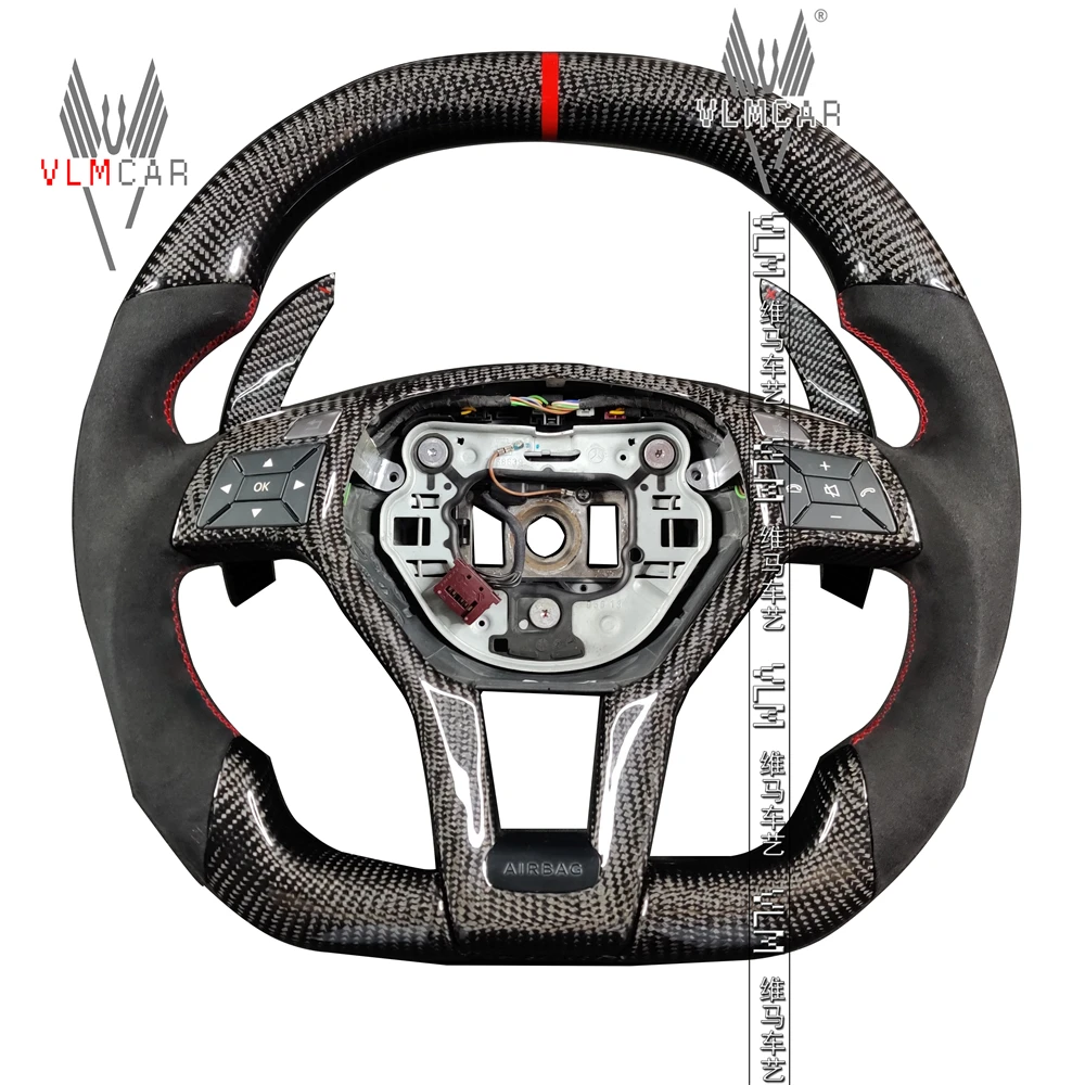 Частный изготовленный на заказ руль из углеродного волокна для c класса W204 E class