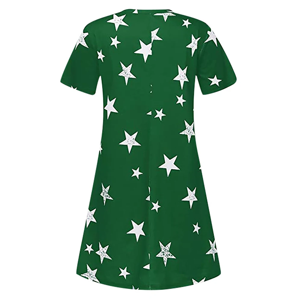 

2021 Dresses Women Summer Casual O Neck Short Sleeve Mini Loose Dress Women Clothing Vestido De Mujer