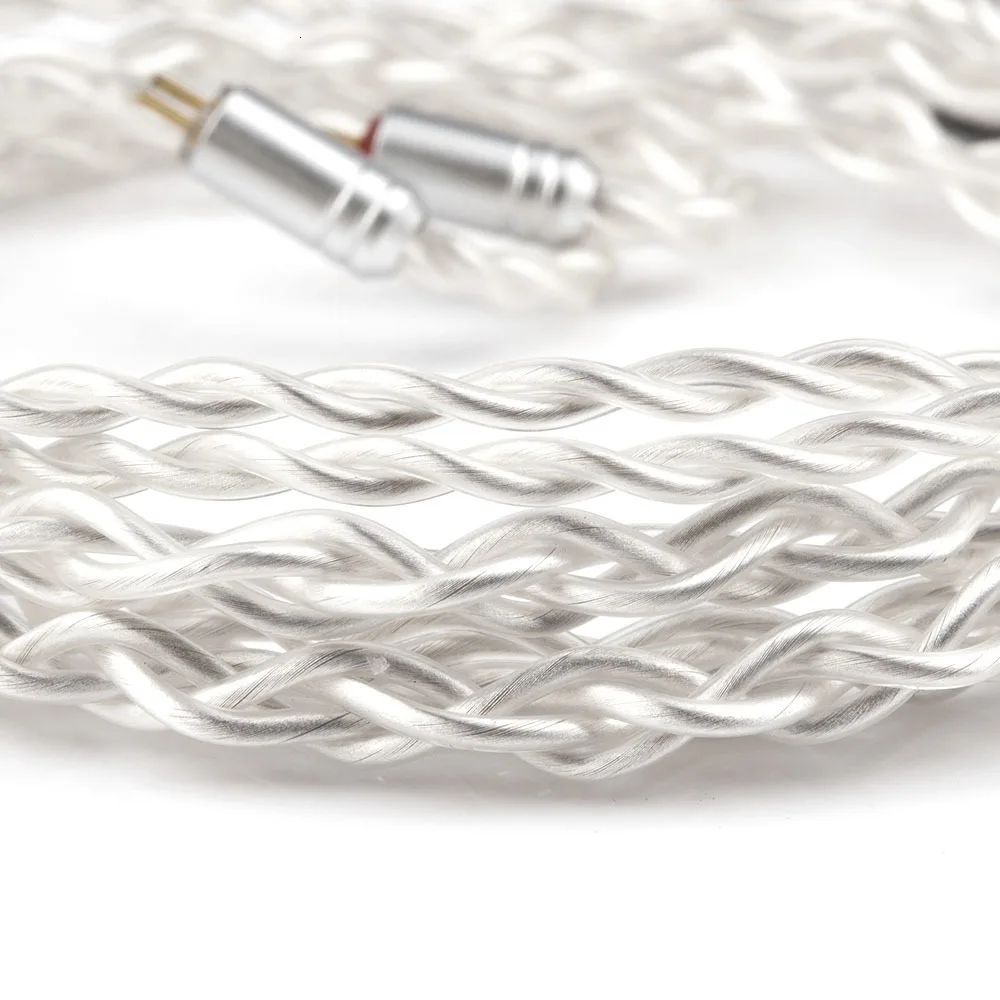 HOT! Yinyoo 7N Pure Silver Cable 2.5/3.5/4.4mm Balanced Cable With MMCX/2pin Connector For LZ AS10 ZS10 C10 C16 C12 V80 V90