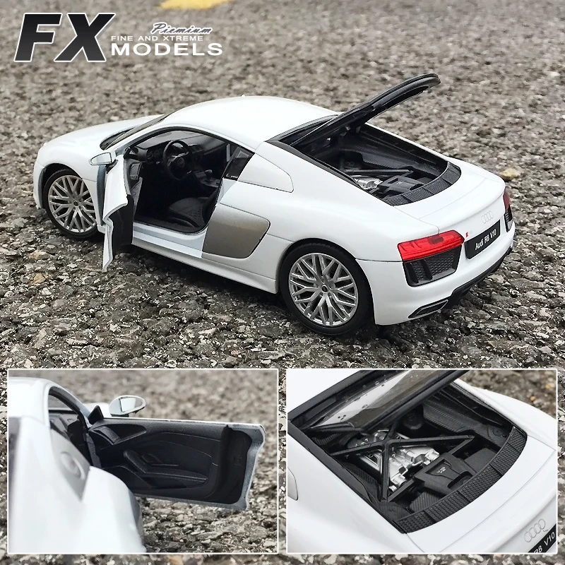 Welly 1:24 2016 Audi R8 V10 игрушечной модели сплава литья под давлением автомобилей ребенка