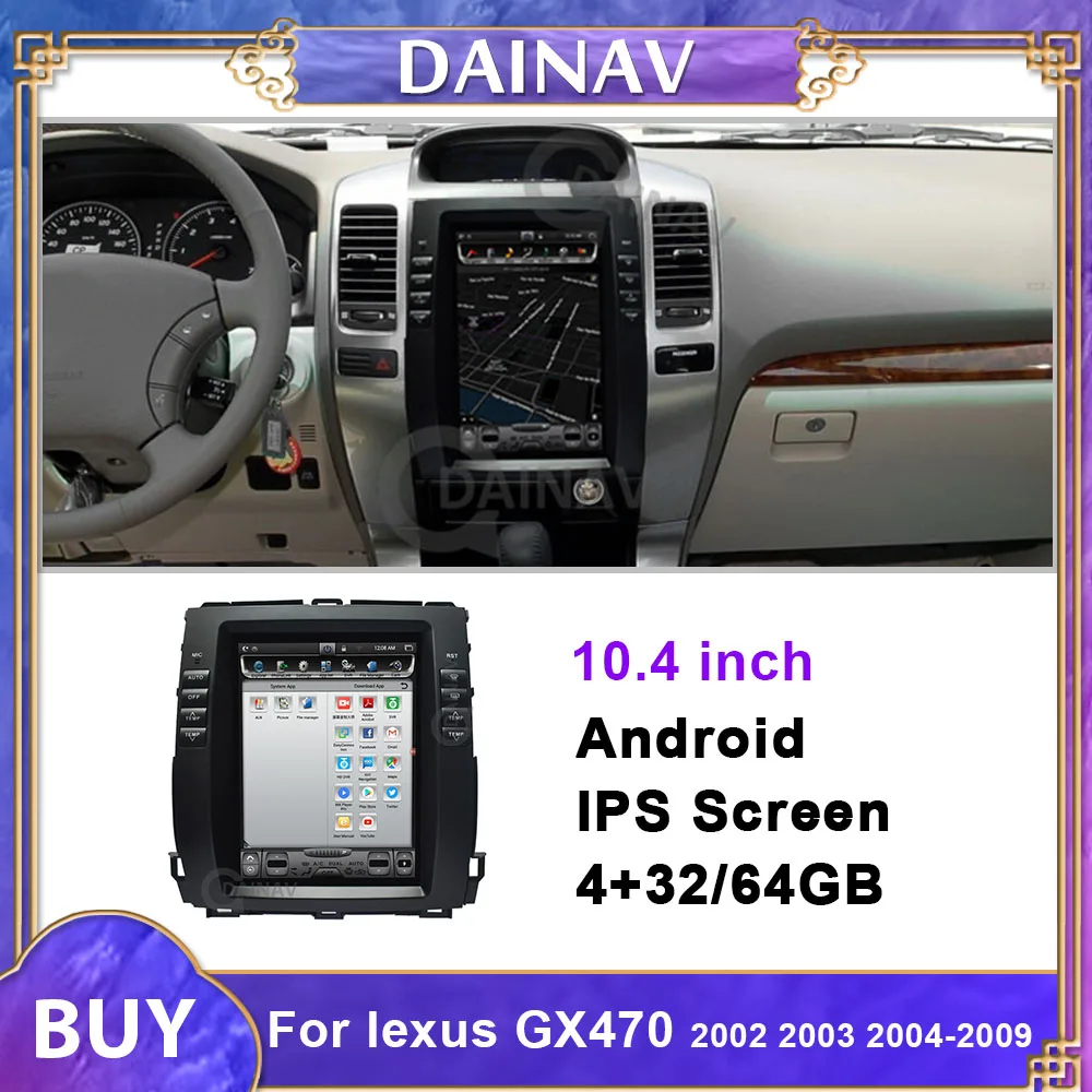 

2 din Android car autoradio Multimedia Player For lexus GX470 FOR Toyota Prado 2002-2009 car GPS navigation radio DVD head unit