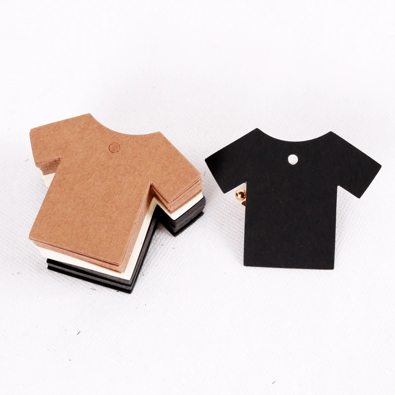 

Модные 100 шт./лот, в форме одежды, из крафт-бумаги, ценники, аксессуары для ювелирных изделий, ярлыки, Стикеры для карт, высокое качество