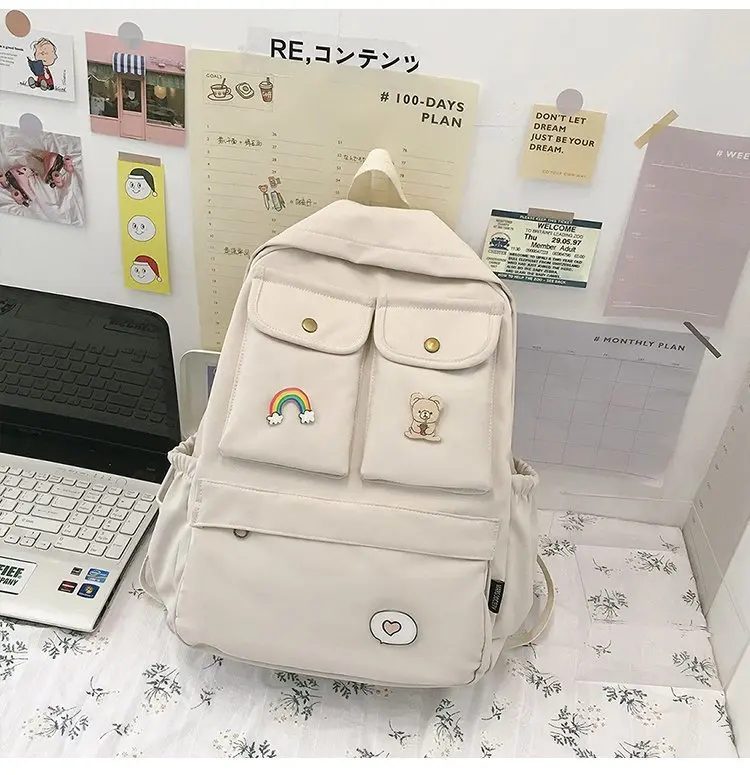 

Рюкзаки для женщин кавайная одежда, с героями мультфильмов, для большой Ёмкость нейлоновая женская сумка, 2020 в консервативном стиле; Модные ...