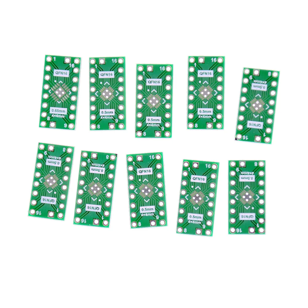 10 PCS PCB Board Converter QFN16 Pin Pitch 0.65mm 0.5mm to DIP16 Adapter | Обустройство дома