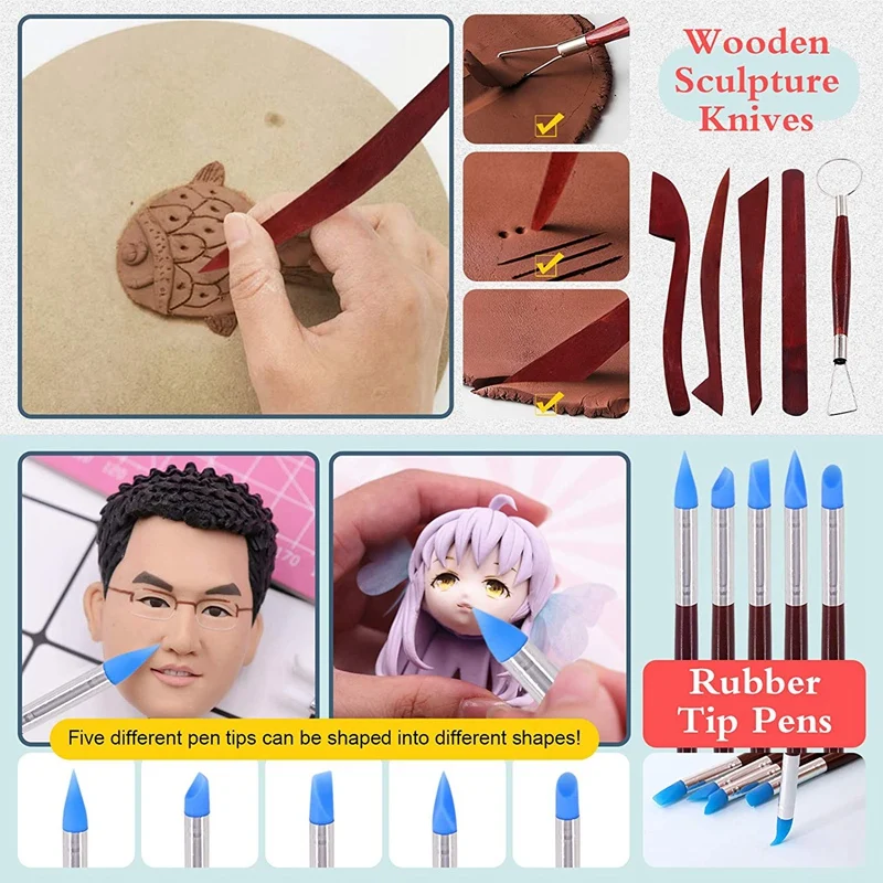 Набор инструментов для полимерной глины керамическая глина моделирования