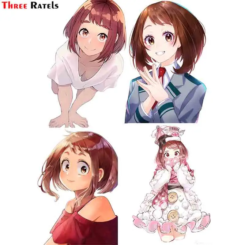 

Стикер Three Ratels F638 Uraraka Ochako Boku No Hero Академия для стайлинга автомобиля Аксессуары для автомобилей и мотоциклов декоративная наклейка
