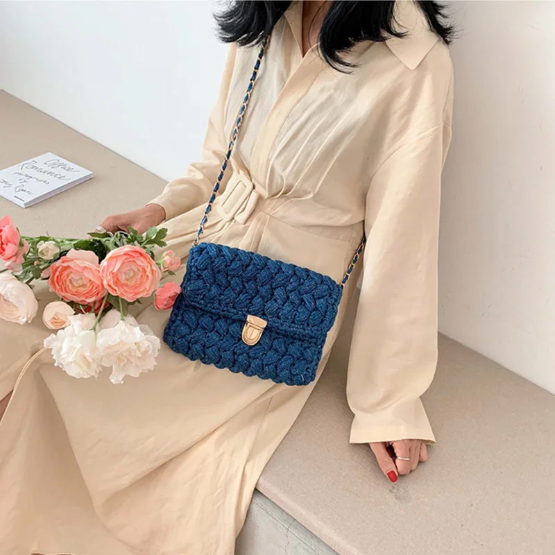 Новинка 2020 ручная работа вязанная крючком вязка через плечо для отдыха