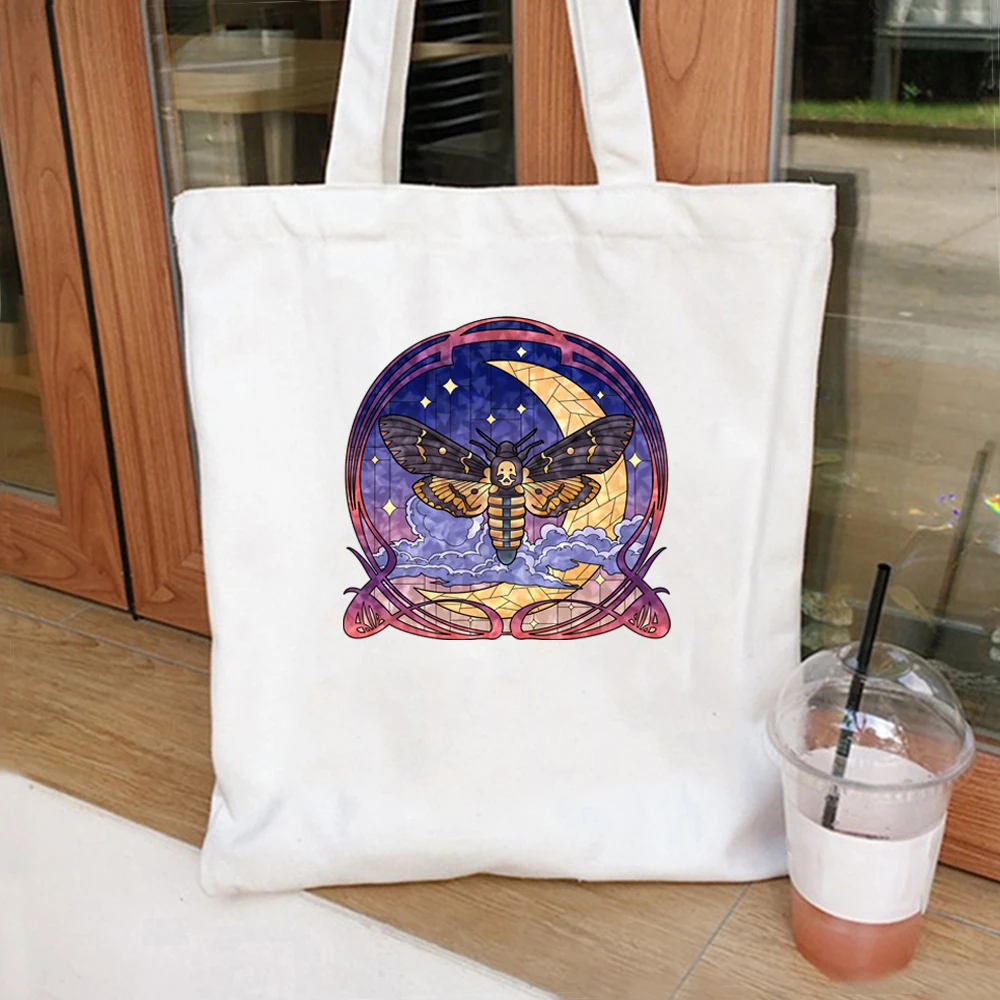 Полуночная холщовая сумка-мессенджер в скандинавском стиле объемная