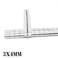 5010020050010002000pcs 3x4 strong rare earth magnet 3mm4mm round neodymium magnets 3x4mm mini small magnet disc 34 mm n35