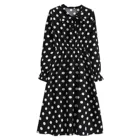 Женское повседневное осеннее платье 2021, женское шифоновое платье-рубашка с античным цветочным принтом, богемное Клубное зимнее платье с длинным рукавом и бантом