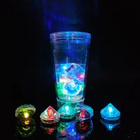LED Ice Cubes Glowing Party Ball Flash Light Luminous Neon Wedding Festival Christmas Bar Wine Glass Decoration Supplies