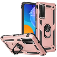 phone case for huawei y9 y5 y6 y7 prime p smart s pro z 2019 2021 fashion armor rugged ring hold shockproof protective pc cover