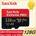 Карта Micro SD Sandisk Extreme PRO, 128 ГБ, 64 ГБ, 256 ГБ, 400 гб