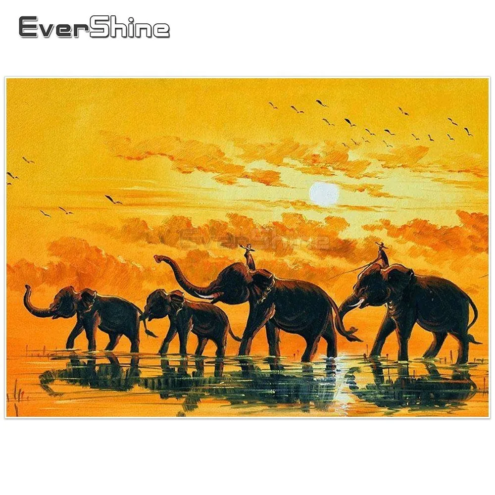 EverShine 5d Diy полная алмазная живопись вышивка крестом животные ручной работы