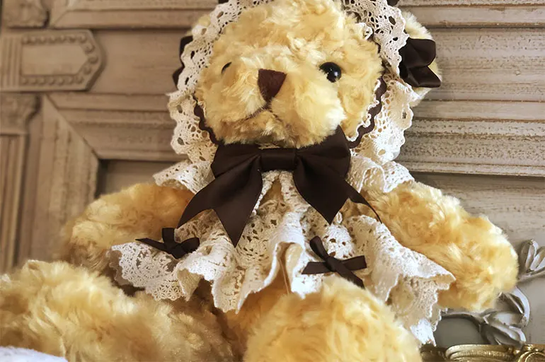 Симпатичная плюшевая подвесная сумка в стиле &quotЛолита&quot с бисквитным медведем