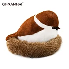 1 шт. реалистичные плюшевые игрушки в виде птицы, воробьи птицы, мягкие куклы воробьи, детские игрушки, подарок на день рождения для мальчиков и девочек