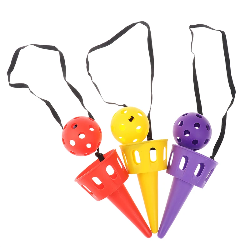 

1Set Fun Ball and Cup Toy Set for Children Outdoor Throw and Catch Ball Game Toy Softball for Beginner Kids Motor Skills Toy