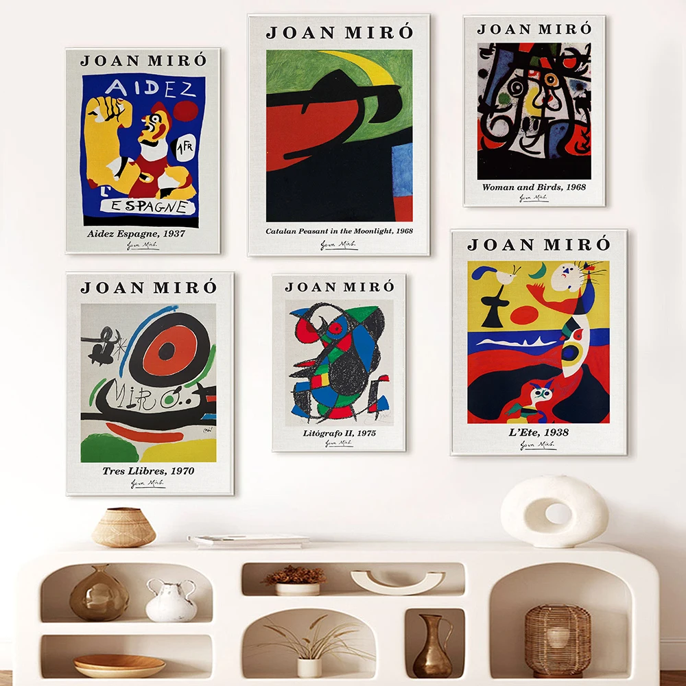 

Joan Miro Famous Paintings Matisse Abstract Poster And Print Street Pop Canvas Pictures On The Wall Decorative Home Office Decor
