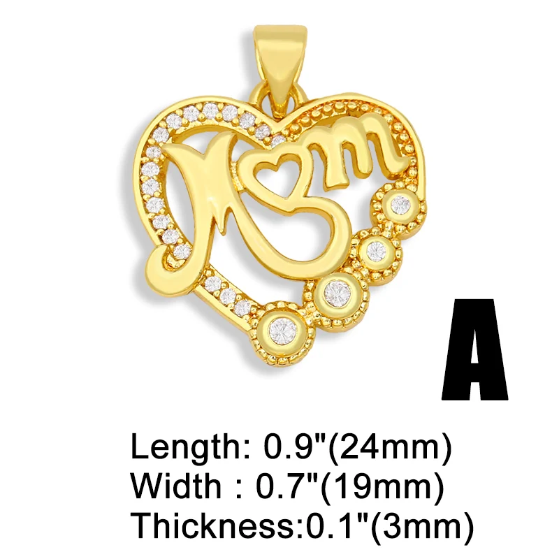 OCESRIO модное золотое ожерелье с белым камнем для мамы Подвески изготовления