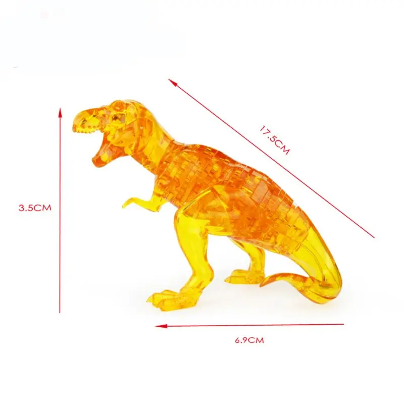 

50pcs/set 3D Crystal Puzzle Dinosaur Jigsaw Model Building Blocks DIY Game Children Educational Toys Gift