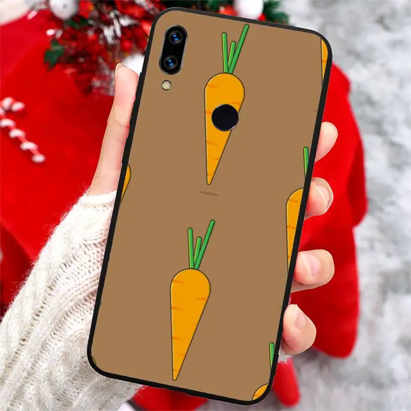 

Cartoon CARROT Food Pattern Phone Case For Xiaomi Redmi note 7 8 9 t k30 max3 9 s 10 pro lite