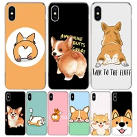 cartoon corgi super cute dog silicon call phone case for apple iphone 11 13 pro max 12 mini 7 plus 6 x xr xs 8 6s se 5s cover