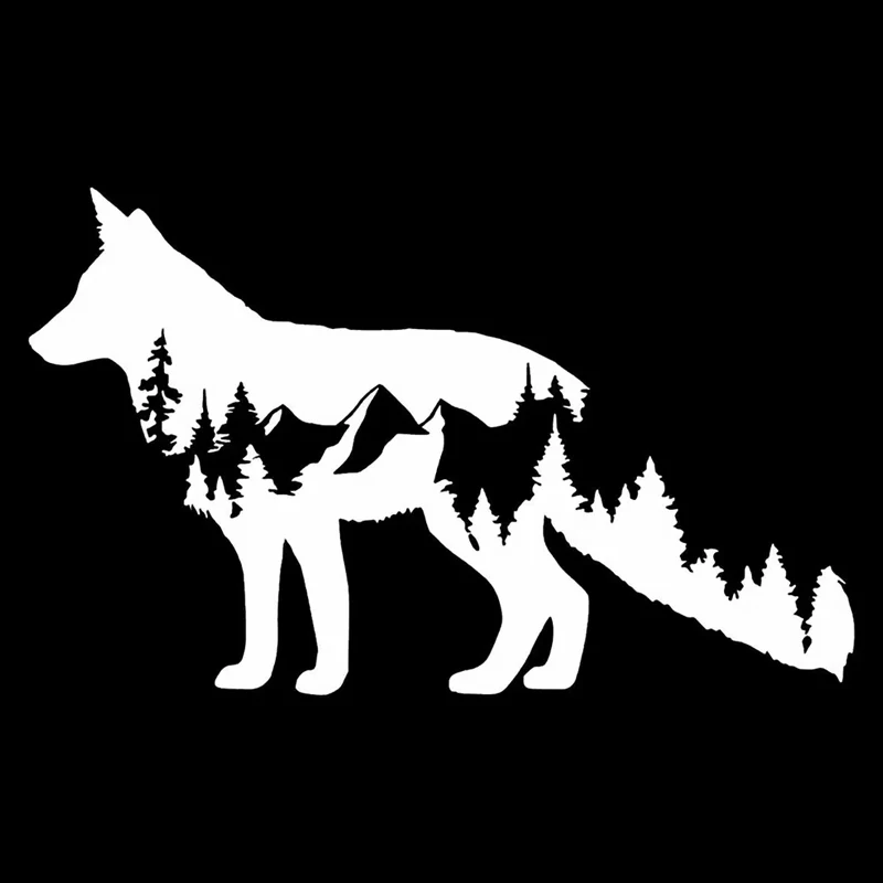 Лиса высекающая виниловая наклейка автомобильная наклейка водонепроницаемые автомобильные декорации на кузове автомобиля бампер заднее окно ноутбук выбрать размер # S60170 лиса