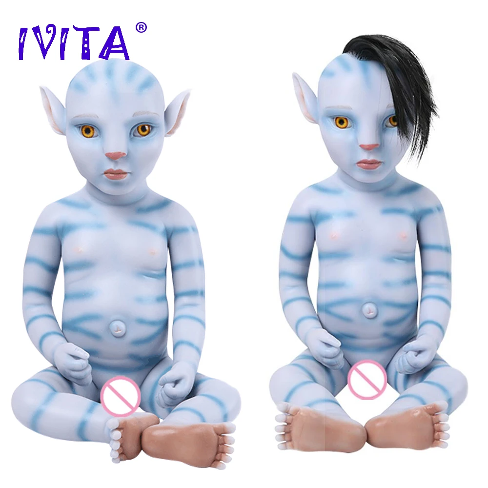 

IVITA WB1808 51cm 2900g Full Silicone Reborn Baby Dolls Eyes Opened Lifelike Baby Doll Fashion Film Toys for Children Christmas