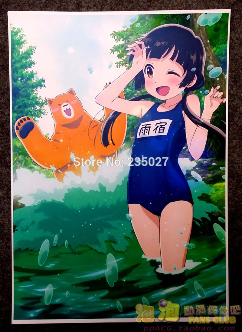8 pcs/set Anime Girl Meets Bear poster Machi Amayadori Kumamiko wall pictures room stickers toys for gift | Игрушки и хобби