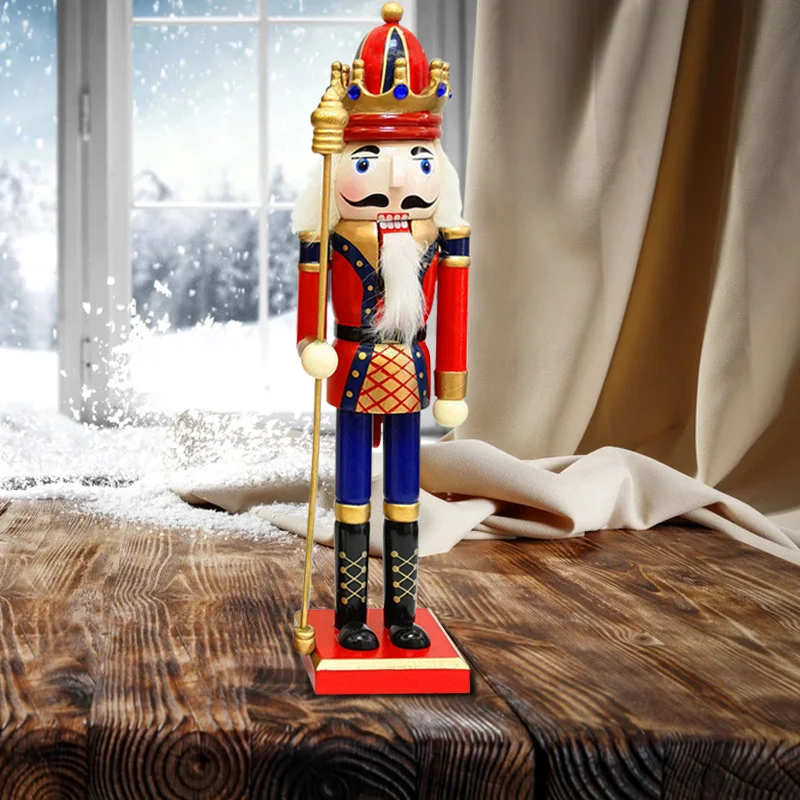 30CM Nutcracker Soldier Decoration Creative Gift Wooden Doll Handicraft Christmas Party Home | Дом и сад