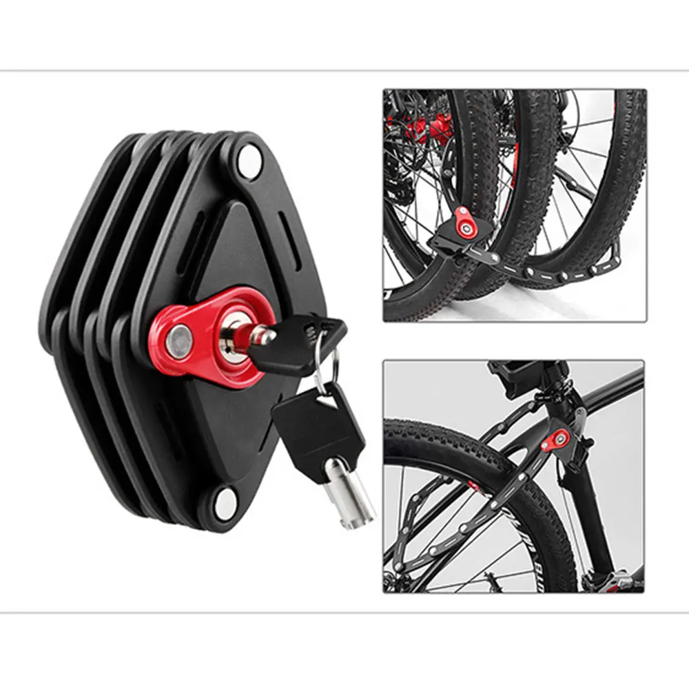 Велосипедный Замок AMotorcycle с защитой от кражи складная мини цепь замок паролем