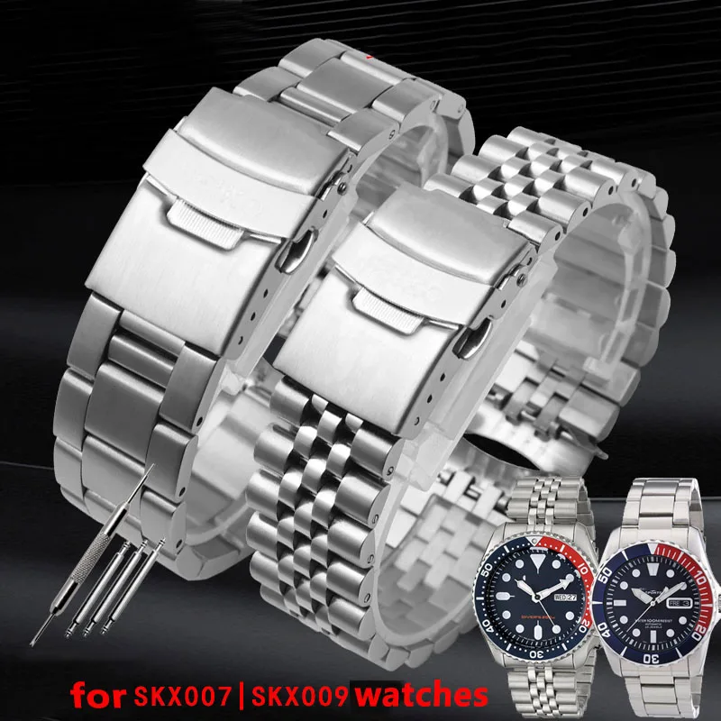 

Мужской браслет из нержавеющей стали для skx007 009 SKX175 SKX173, 22 мм