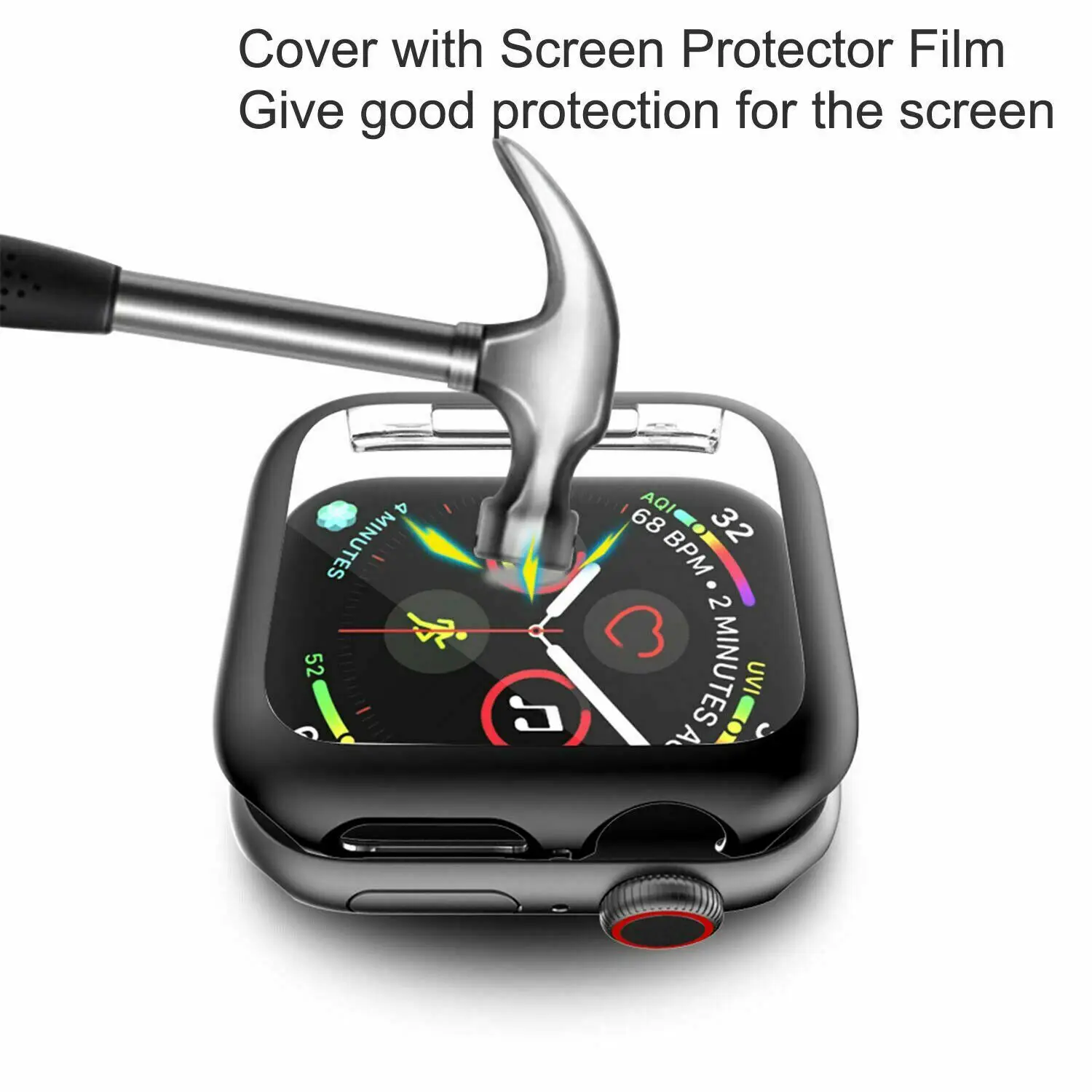 Чехол с полным покрытием для Apple Watch Series 5 серия 4 40 мм 44 чехол iWatch защитной пленкой